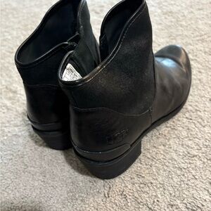 UGG Black Leather & Suede Ankle Booties